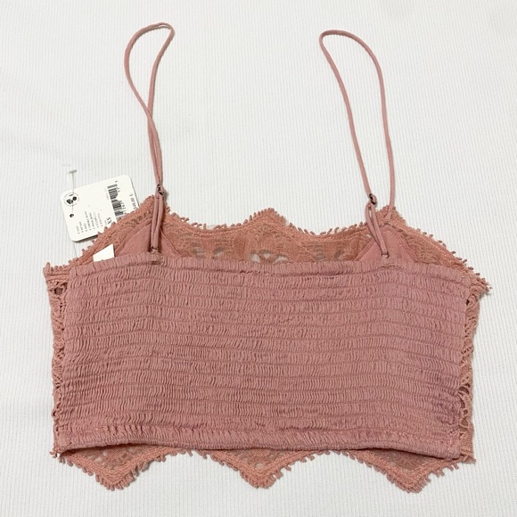 Free People FP One Athena Bralette Smoke Rose Pink - Picture 2 of 4